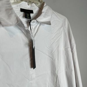NWT House of Harlow 1960 oversized white button down shirt
